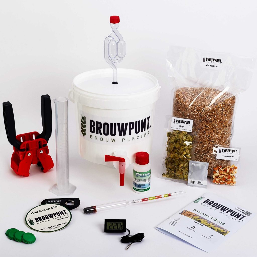 Blond bier brouwen met Brouwpunt starterpakket thuis